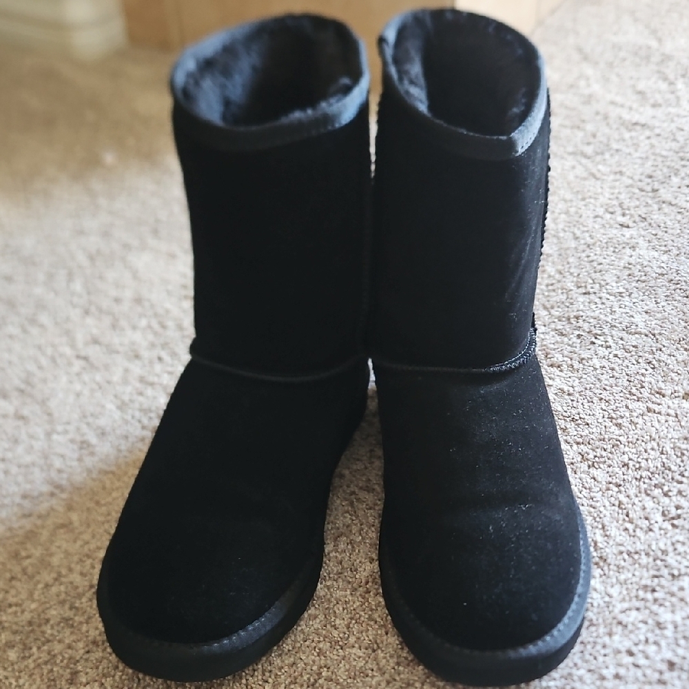 Black Suede Winter Boots